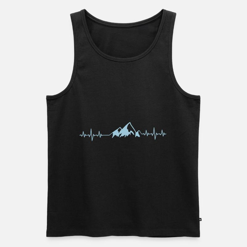 berge - Männer Premium Bio Tank Top - Schwarz