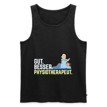Physiotherapeut Gut Besser Herren Physio Lustiges - Männer Premium Bio Tank Top - Schwarz - Vorne - Michal (187cm)