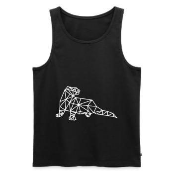 Otter Geometric Line - Men's Premium Organic Tank Top - black - Front - AI Model Male 178 light (178cm)