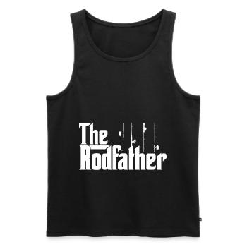 For the right angler - THE RODFATHER - Men's Premium Organic Tank Top - black - Front - Michal (187cm)