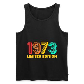 Born in 1973 Born 1973 Gift Birthday - Men's Premium Organic Tank Top - black - Front - AI Model Male 178 light (178cm)