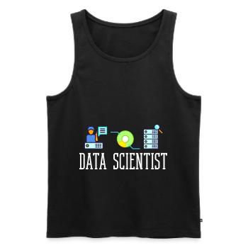 Datenwissenschaftler Data Science Wissenschaft - Männer Premium Bio Tank Top - Schwarz - Vorne - Michal (187cm)
