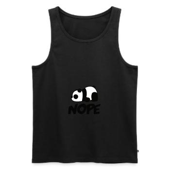 Not panda today - Men's Premium Organic Tank Top - black - Front - AI Model Male 178 light (178cm)
