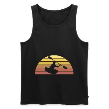 Paddel Kanusport - Männer Premium Bio Tank Top - Schwarz - Vorne - Michal (187cm)
