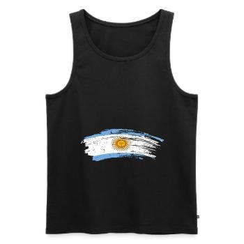 Argentinien - Männer Premium Bio Tank Top - Schwarz - Vorne - Michal (187cm)