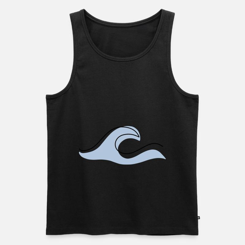 Wave Waves Boho - Men's Premium Organic Tank Top - black