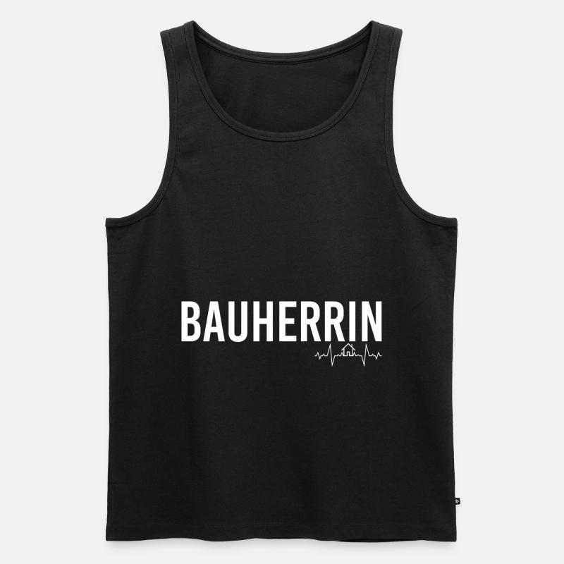 Bauherrin - Männer Premium Bio Tank Top - Schwarz