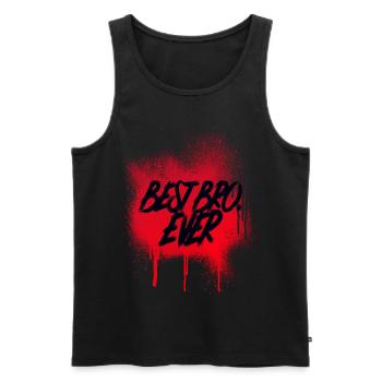 Best Bro Ever Bester Bruder Geschenk Familie - Männer Premium Bio Tank Top - Schwarz - Vorne - Michal (187cm)
