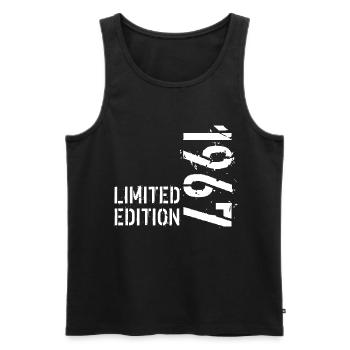 LIMITIERTE EDITION 1967 - Männer Premium Bio Tank Top - Schwarz - Vorne - AI Model Male 178 light (178cm)