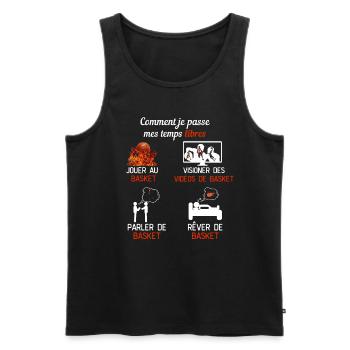 basketball free time basketball gift addicted basketball - Men's Premium Organic Tank Top - black - Front - Michal (187cm)
