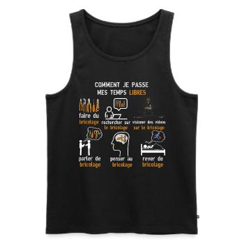 DIY Freizeit DIY Geschenk - Männer Premium Bio Tank Top - Schwarz - Vorne - AI Model Male 178 light (178cm)