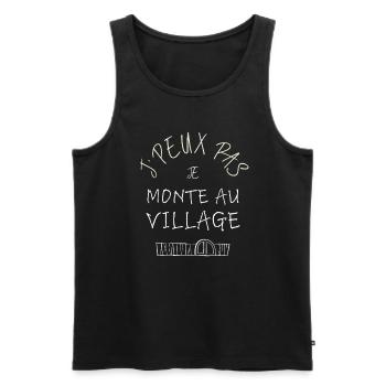 J'peux pas je monte au village - Débardeur bio Premium Homme - noir - Devant - Michal (187cm)