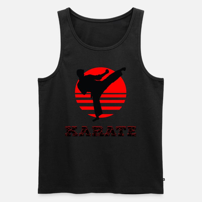 Karate - Männer Premium Bio Tank Top - Schwarz