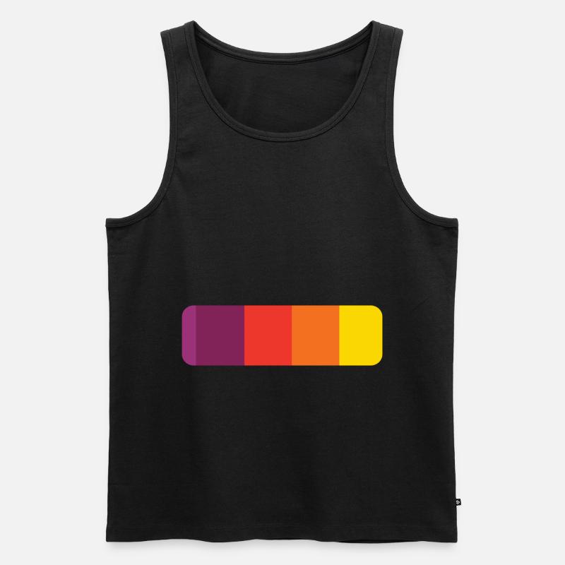 Streifen - Männer Premium Bio Tank Top - Schwarz