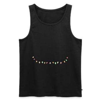 String of lights icon - Men's Premium Organic Tank Top - black - Front - AI Model Male 178 light (178cm)