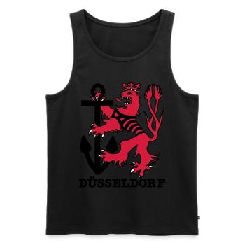 Duesseldorf Dusseldorf Düsseldorf loewe sailor - Men's Premium Organic Tank Top - black - Front - AI Model Male 178 light (178cm)