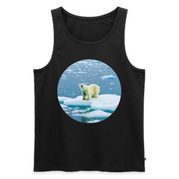 Cool Polar Bear - A design for cold lovers! - Men's Premium Organic Tank Top - black - Front - AI Model Male 178 light (178cm)