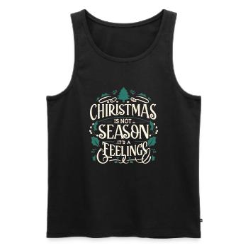 Christmas is not a season its a feeling - Männer Premium Bio Tank Top - Schwarz - Vorne - AI Model Male 178 light (178cm)