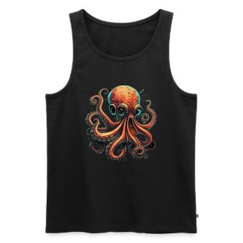 Majestic Octopus - Men's Premium Organic Tank Top - black - Front - Michal (187cm)