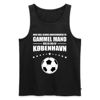 Old Man - Copenhagen Fan | Retro Vintage - Men's Premium Organic Tank Top - black - Front - Michal (187cm)