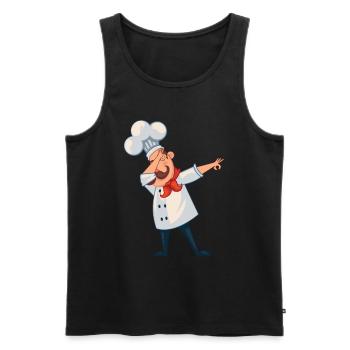 Chefkoch macht den Dab Koch kochen Küche Geschenk - Männer Premium Bio Tank Top - Schwarz - Vorne - AI Model Male 178 light (178cm)