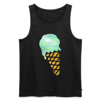 Eiscreme - Männer Premium Bio Tank Top - Schwarz - Vorne - Michal (187cm)