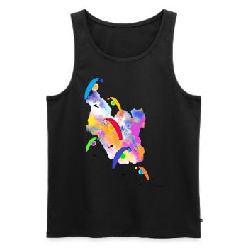Gleitschirm Pilot Paragliding Leidenschaft - Männer Premium Bio Tank Top - Schwarz - Vorne - Michal (187cm)