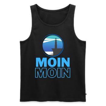 MOIN MOIN - Männer Premium Bio Tank Top - Schwarz - Vorne - AI Model Male 178 light (178cm)