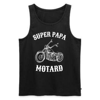 Super dad biker gift Father's Day gift - Men's Premium Organic Tank Top - black - Front - Michal (187cm)