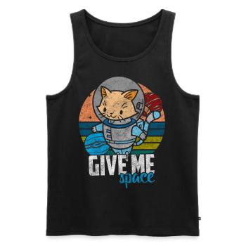 Cats Cat Mom - Men's Premium Organic Tank Top - black - Front - AI Model Male 178 light (178cm)