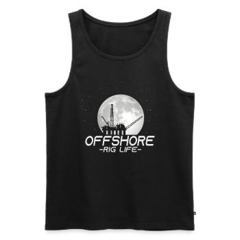 Durée de vie de la plate-forme offshore - Débardeur bio Premium Homme - noir - Devant - Michal (187cm)