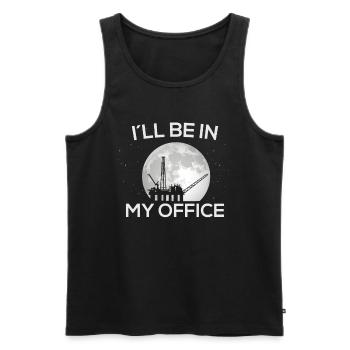 I´ll be in my office - Männer Premium Bio Tank Top - Schwarz - Vorne - Michal (187cm)