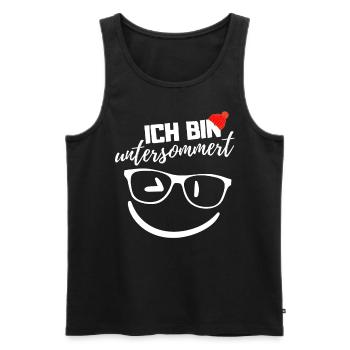 Ich bin untersommert - Männer Premium Bio Tank Top - Schwarz - Vorne - Michal (187cm)