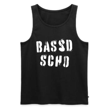 Bassd scho - Franken fränkisch fränggisch Geschenk - Männer Premium Bio Tank Top - Schwarz - Vorne - AI Model Male 178 light (178cm)