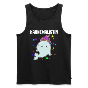 Karnewal Karnewalistin Karneval Fasnacht Konfetti - Männer Premium Bio Tank Top - Schwarz - Vorne - Michal (187cm)