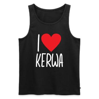 i love Kerwa Kirchweih Volksfest Kirmes Rummel - Männer Premium Bio Tank Top - Schwarz - Vorne - Michal (187cm)