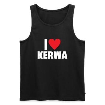 i love Kerwa Kirchweih Volksfest Kirmes Rummel - Männer Premium Bio Tank Top - Schwarz - Vorne - Michal (187cm)