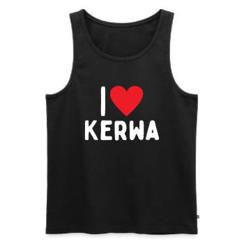 i love Kerwa Kirchweih Volksfest Kirmes Rummel - Männer Premium Bio Tank Top - Schwarz - Vorne - Michal (187cm)