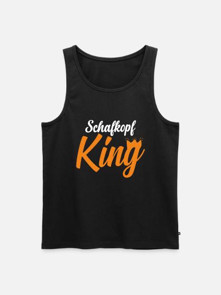 Schafkopf King - Männer Premium Bio Tank Top - Schwarz