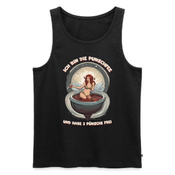 Ich bin die Punschfee Glühwein Weihnachten - Männer Premium Bio Tank Top - Schwarz - Vorne - AI Model Male 178 light (178cm)
