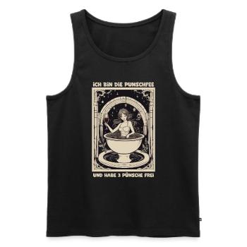 Ich bin die Punschfee Glühwein Weihnachten - Männer Premium Bio Tank Top - Schwarz - Vorne - AI Model Male 178 light (178cm)