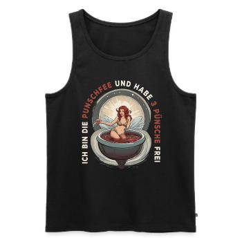 Ich bin die Punschfee Glühwein Weihnachten - Männer Premium Bio Tank Top - Schwarz - Vorne - AI Model Male 178 light (178cm)
