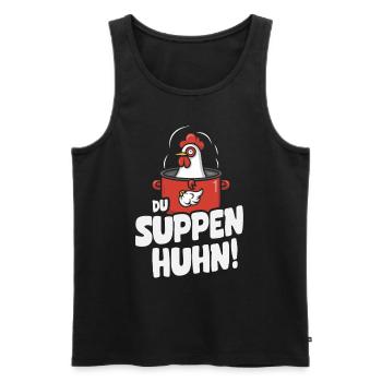 Suppen Huhn Suppenhuhn Gockel Eintopf Geschenk - Männer Premium Bio Tank Top - Schwarz - Vorne - Michal (187cm)