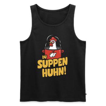 Suppen Huhn Suppenhuhn Gockel Eintopf Geschenk - Männer Premium Bio Tank Top - Schwarz - Vorne - Michal (187cm)