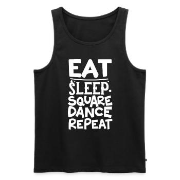 Eat Sleep Square Dance Repeat - Men's Premium Organic Tank Top - black - Front - AI Model Male 178 light (178cm)