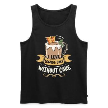 J’adore le gâteau au lait de poule sans gâteau - Débardeur bio Premium Homme - noir - Devant - AI Model Male 178 light (178cm)