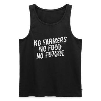 No Farmers No Food No Future Farmer Farmer - Men's Premium Organic Tank Top - black - Front - AI Model Male 178 light (178cm)
