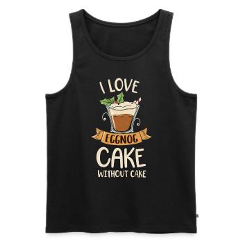 J’adore le gâteau au lait de poule sans gâteau - Débardeur bio Premium Homme - noir - Devant - AI Model Male 178 light (178cm)