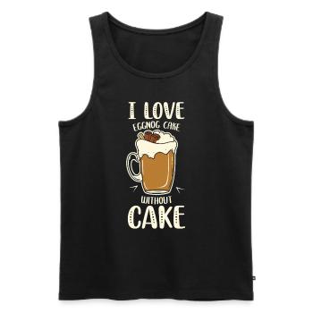 J’adore le gâteau au lait de poule sans gâteau - Débardeur bio Premium Homme - noir - Devant - AI Model Male 178 light (178cm)