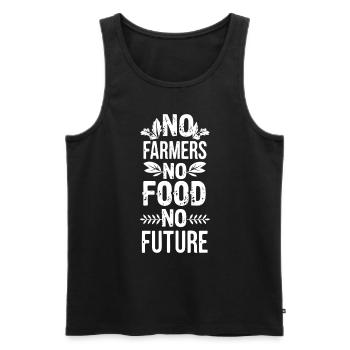 No Farmers No Food No Future Farmer Farmer - Men's Premium Organic Tank Top - black - Front - AI Model Male 178 light (178cm)